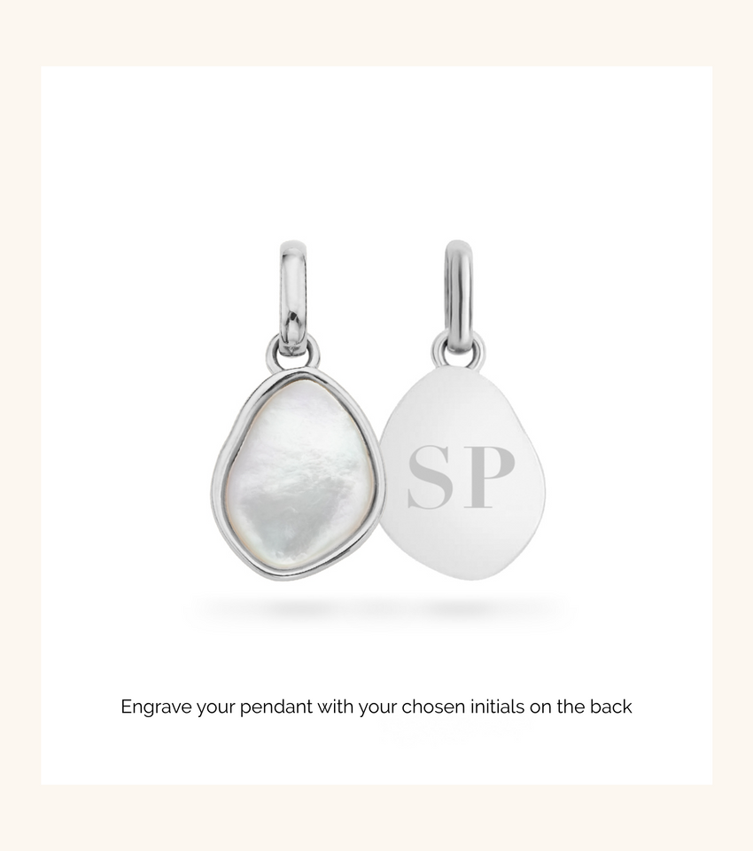 Organic Moonstone Pendant (Silver)