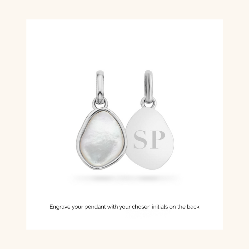 Organic Moonstone Pendant (Silver)
