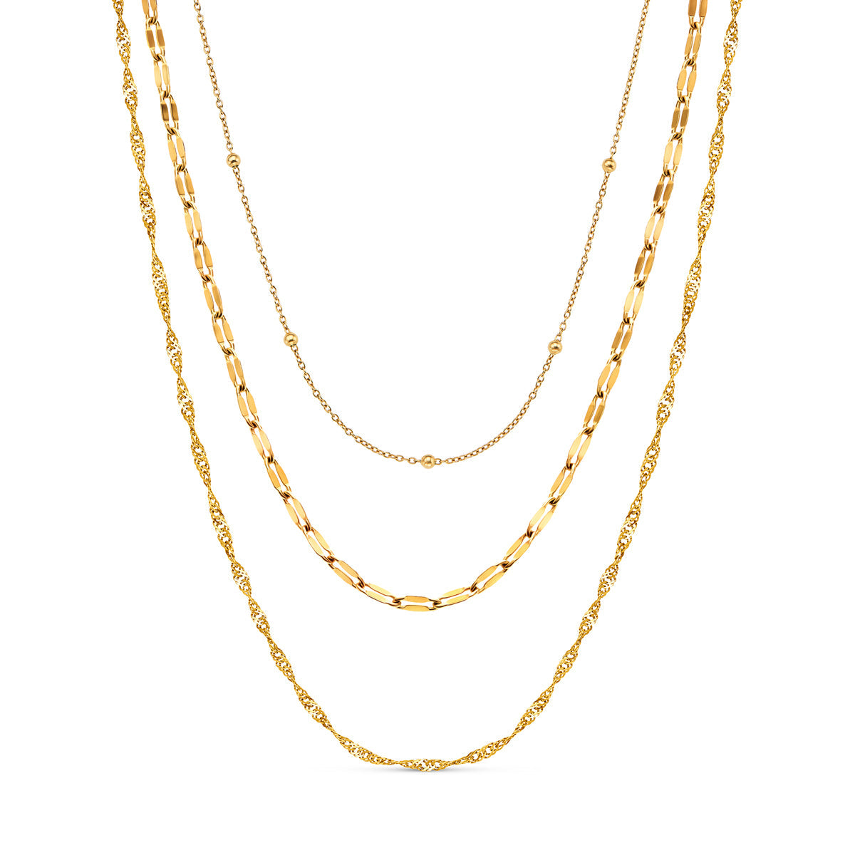 【Abbott Lyon】Maya Pendant Curb Chain Layered Set ☆(2色) Abbott Lyon】Maya Pendant Curb Chain Layered Set ☆(2色)