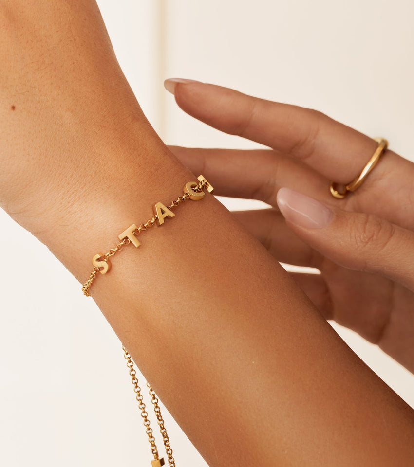 Made Mine Name Bracelet (Gold)