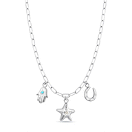 Made Mine Hanging Charm Necklace (Silver)