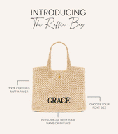 Personalised Raffia Bag