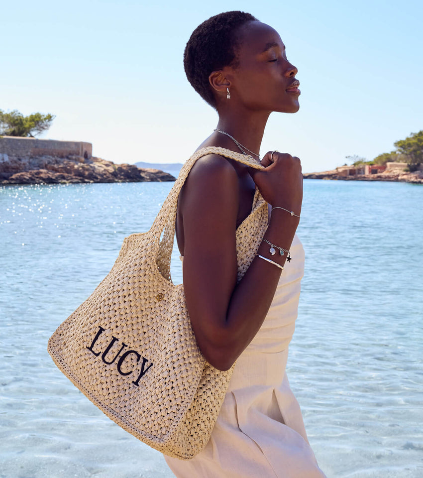 Personalised Raffia Bag