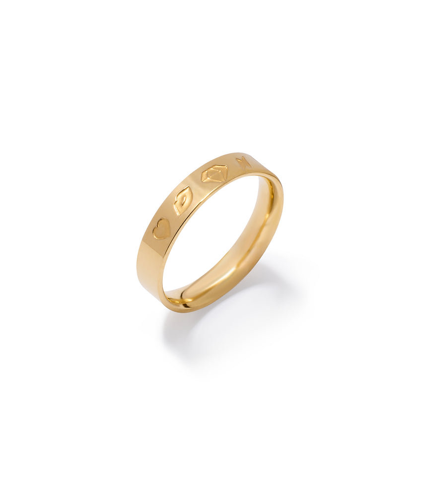 Custom Stamped Ring (Gold)