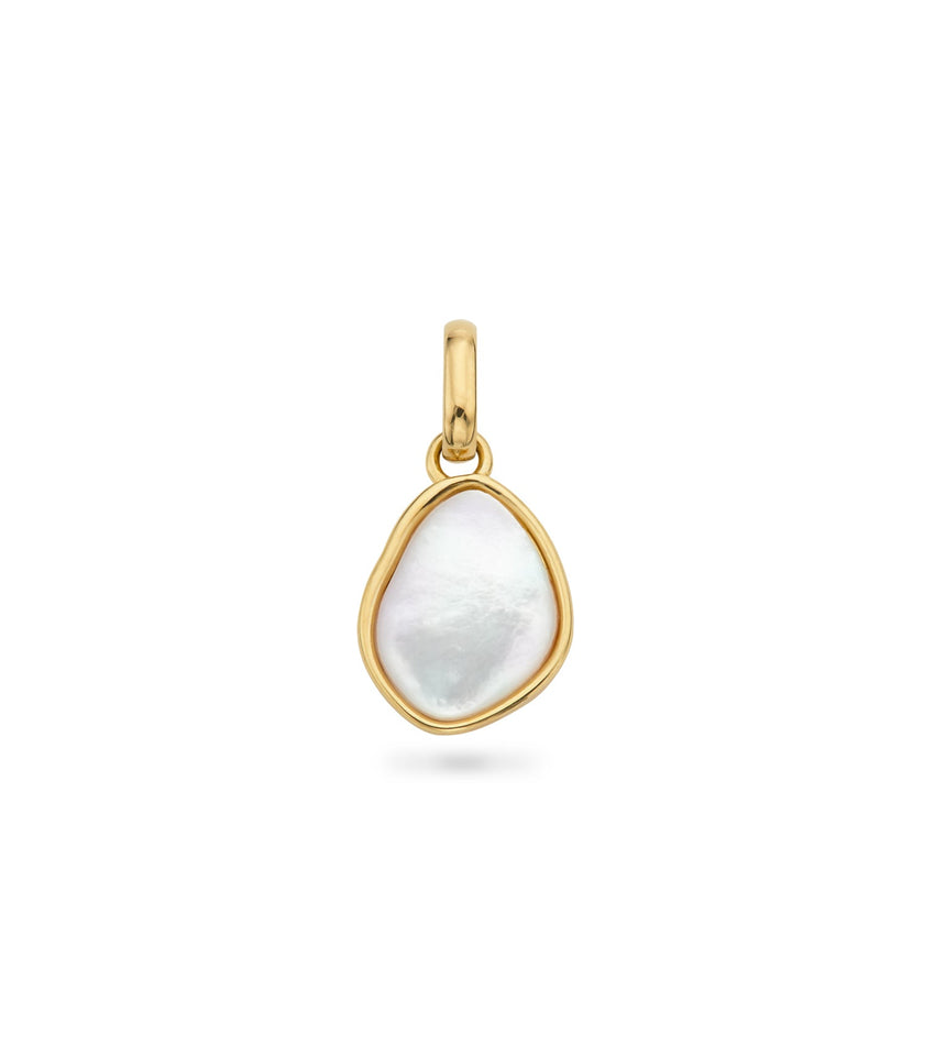Organic Moonstone Pendant (Gold)