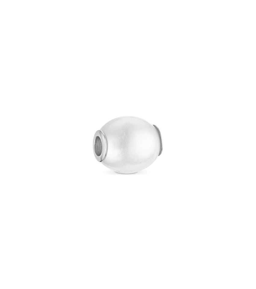 Organic Pearl Bracelet Charm (Silver)