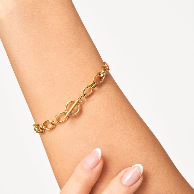 Essence Watch & Crystal Bracelet Set (Gold)