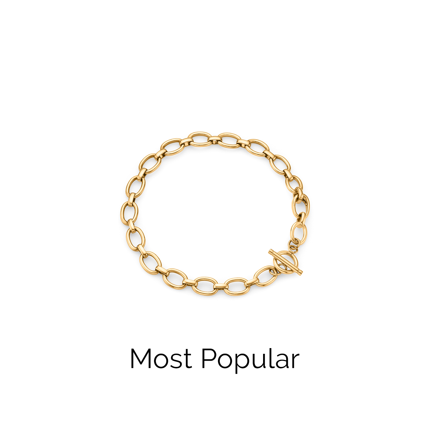 i　トュデイフル　Oval Chain Bracelet Oval Link Chain Bracelet (Gold)