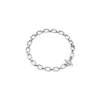 Oval Link Chain Bracelet (Silver)