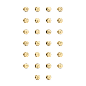 Script Initial Bracelet Charm (Gold)
