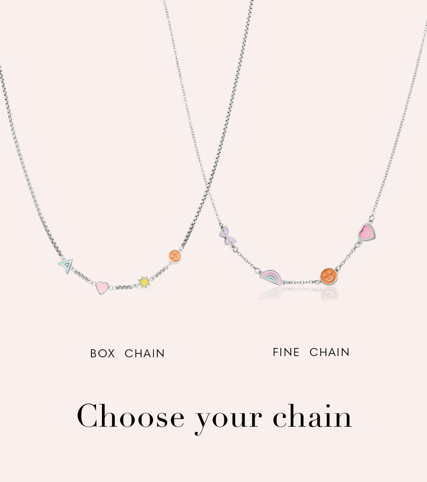 Enamel Charm Builder Necklace (Silver)