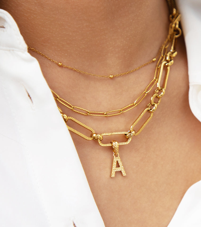 Figaro Chain Necklace (Gold)