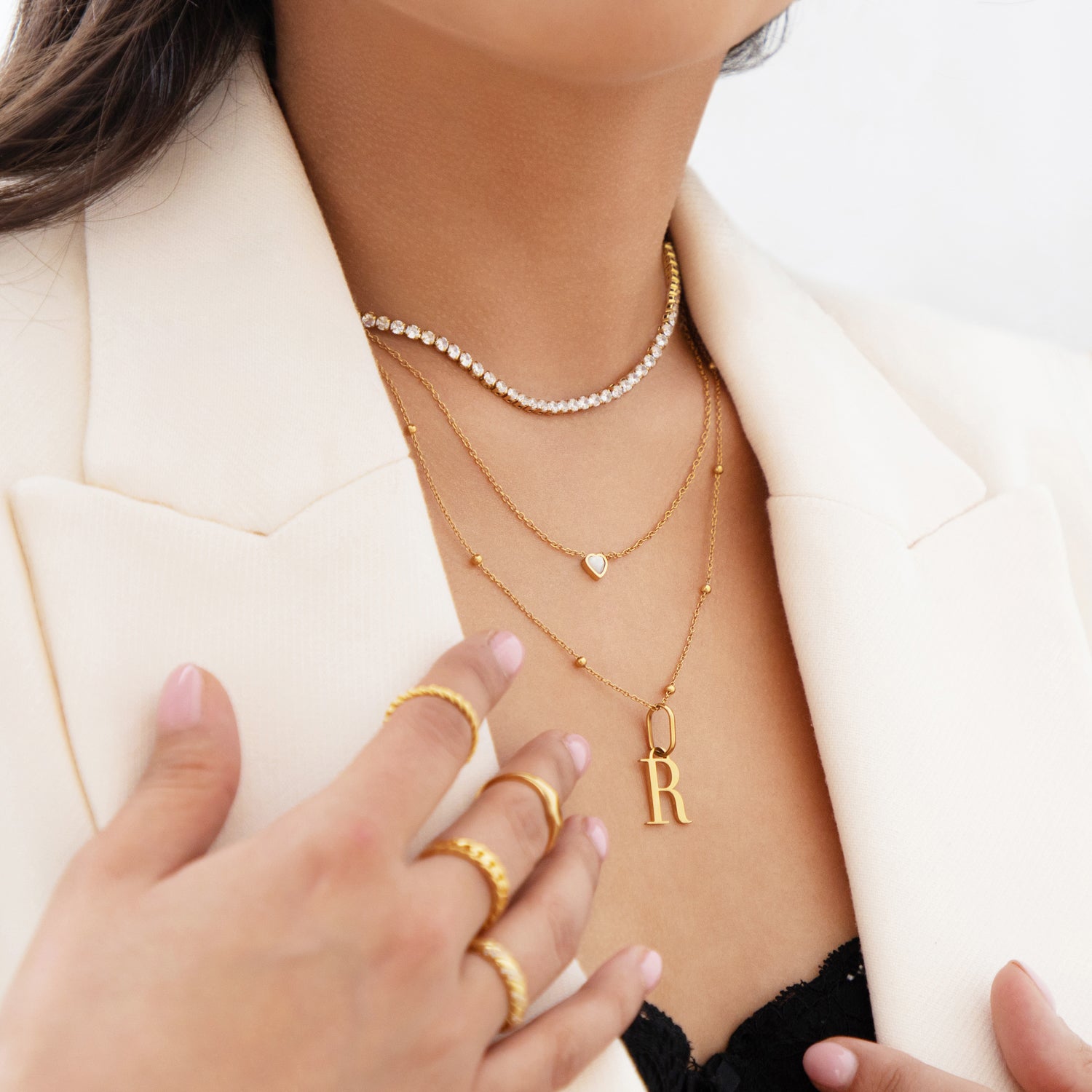 【Abbott Lyon】Lineare Sphere Chain Necklace☆ (3色2サイズ) Abbott Lyon】Lineare Sphere Chain Necklace☆ (3色2サイズ)