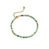 Layering Green Turquoise Beaded Bracelet (Gold)