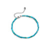 Layering Blue Apatite Beaded Bracelet (Silver)
