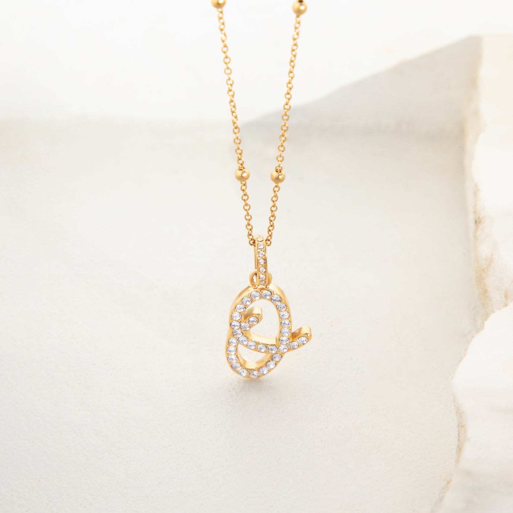 Shops covet pave initial necklace