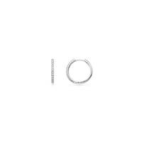 Beam Pavé Hoop Earring (Silver)
