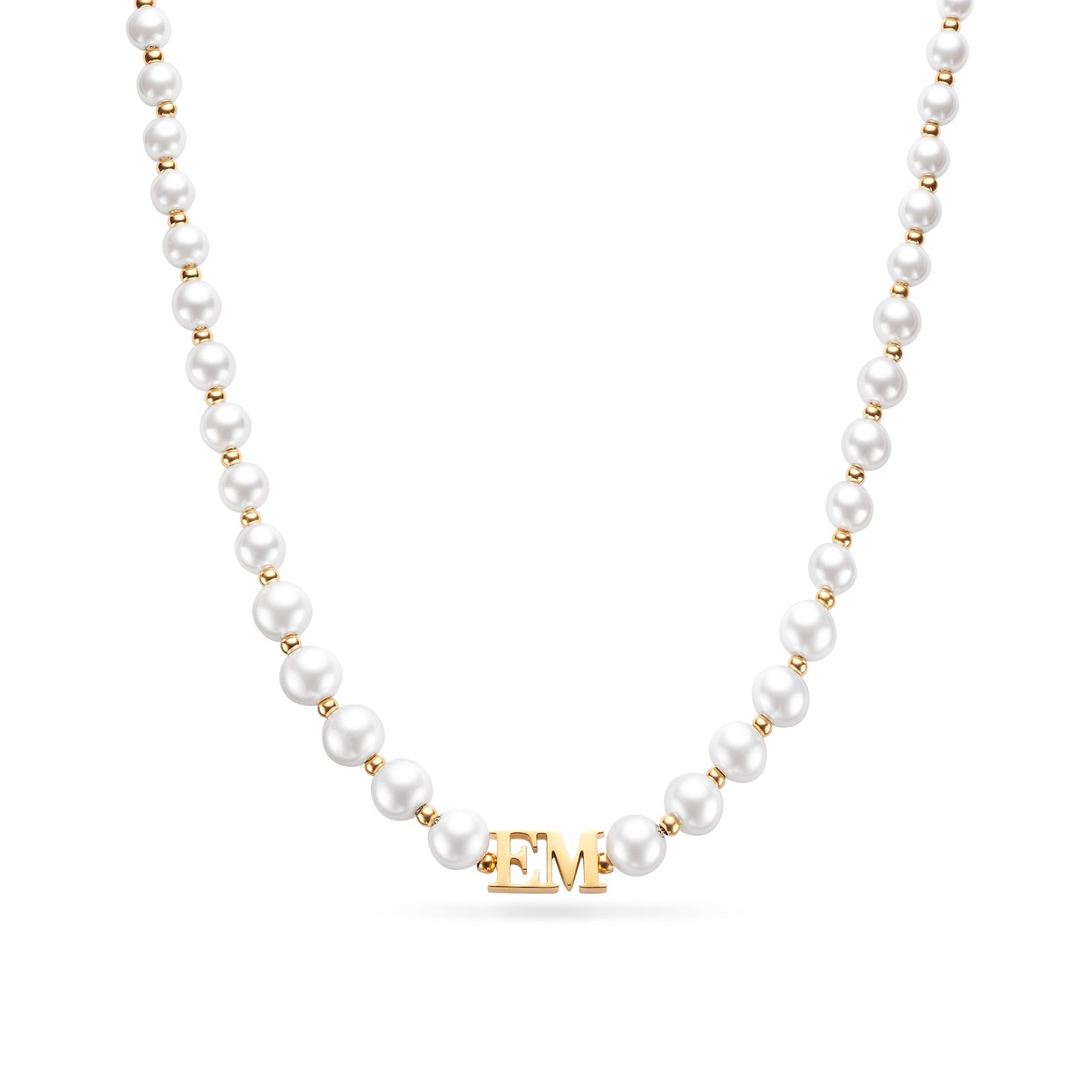 Lunar Pearl Initial Choker (Gold)
