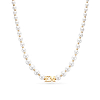 Lunar Pearl Initial Choker (Gold)