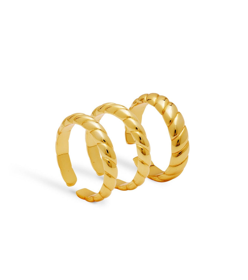 Rope Ring Stack (Gold)