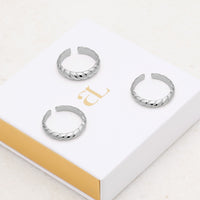 Rope Ring Stack (Silver)