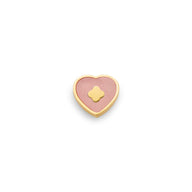 Rose Quartz Heart Charms (Gold) - Clover