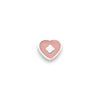 Rose Quartz Heart Charms (Silver) - Clover