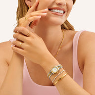 Mini Two Tone Pearl Link Belgravia 23mm Watch
