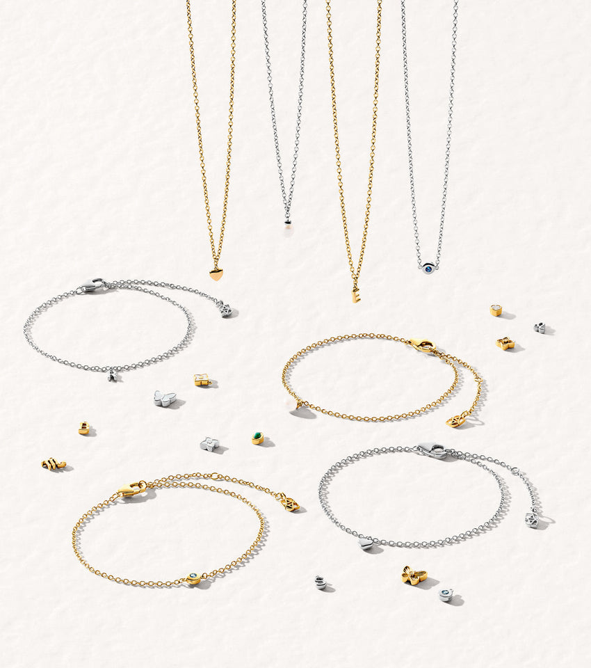 Fine Molten Initial Necklace (Silver)