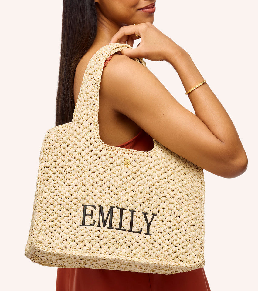 Personalised Raffia Bag