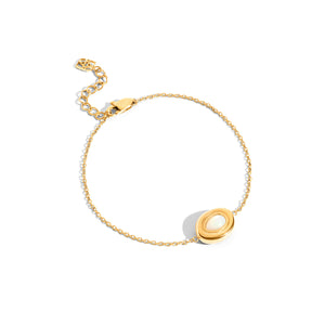 Pearl Molten Bracelet  (Gold)