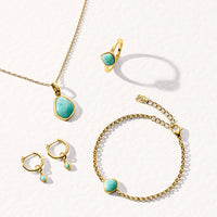 Organic Amazonite Ring (Gold)
