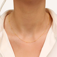 Fine Sphere Chain Necklace (Gold)