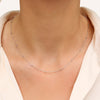 Fine Sphere Chain Necklace (Silver)