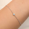 Fine Aquamarine Bracelet (Silver)