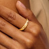 Moon and Back Hoop Earrings & Ring Set (Gold)