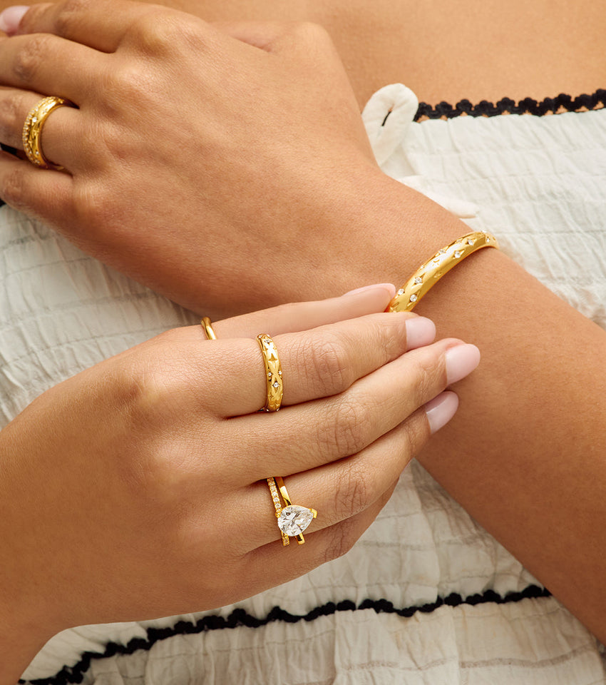 Moon and Back Ring (Gold)