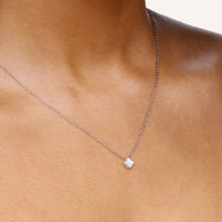 Mini Pearl Clover Necklace & Bracelet Set (Silver)
