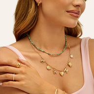 Made Mine Hanging Charm Necklace (Gold)