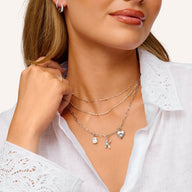 Made Mine Hanging Charm Necklace (Silver)