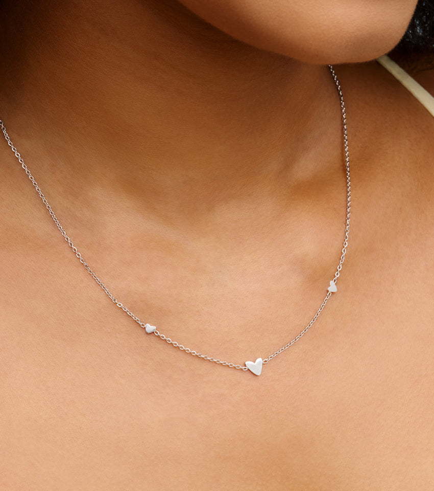 Mini Heart Necklace (Silver)
