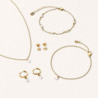 Fine Organic Pearl Necklace (Gold)