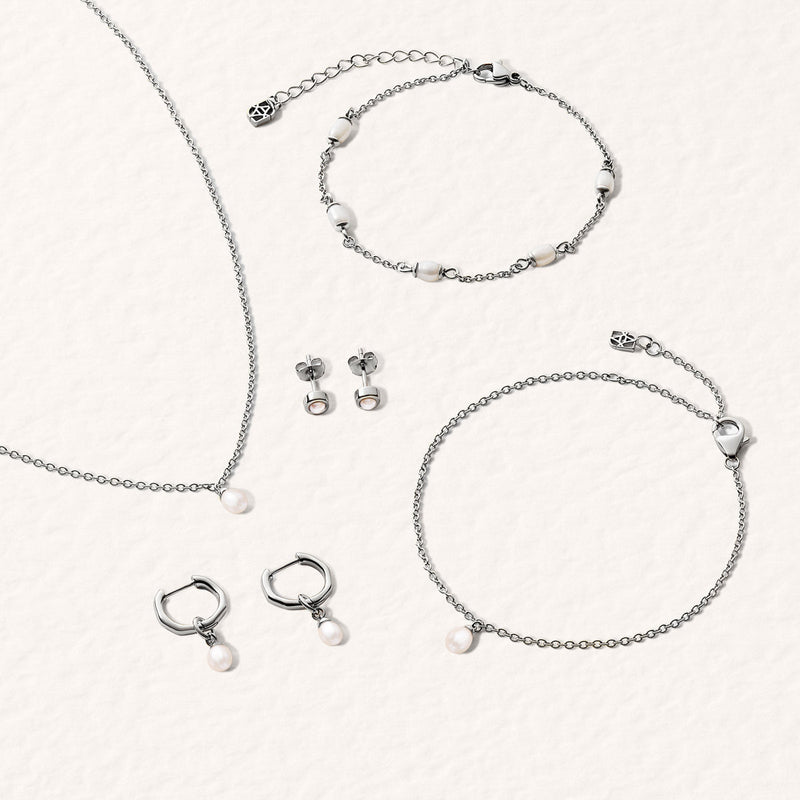 Fine Organic Pearl Bracelet (Silver)