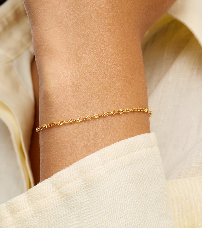 Twisted Chain Bracelet (Gold)