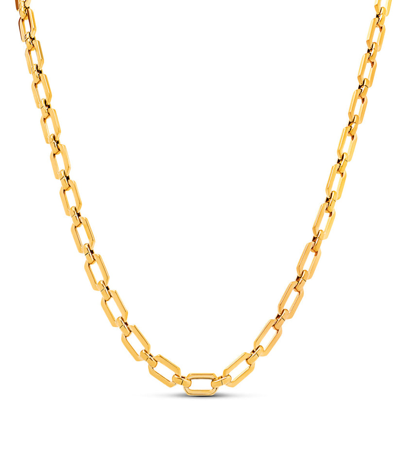 Statement Link Necklace (Gold)