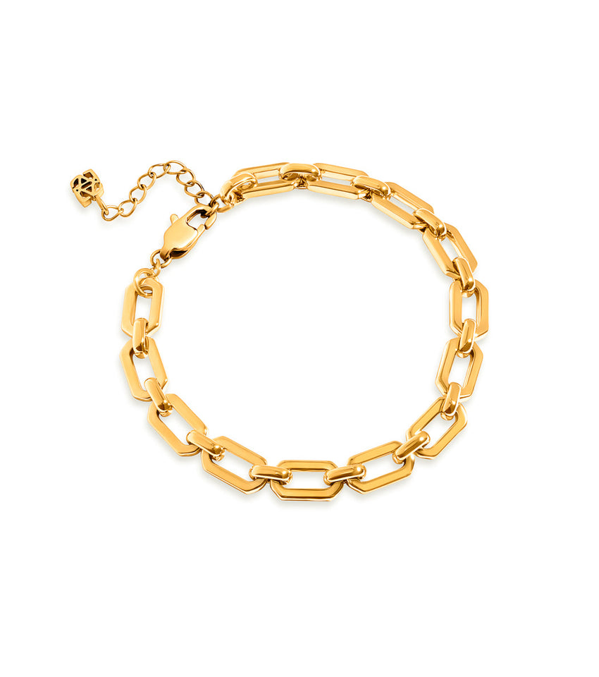 Statement Link Bracelet (Gold)