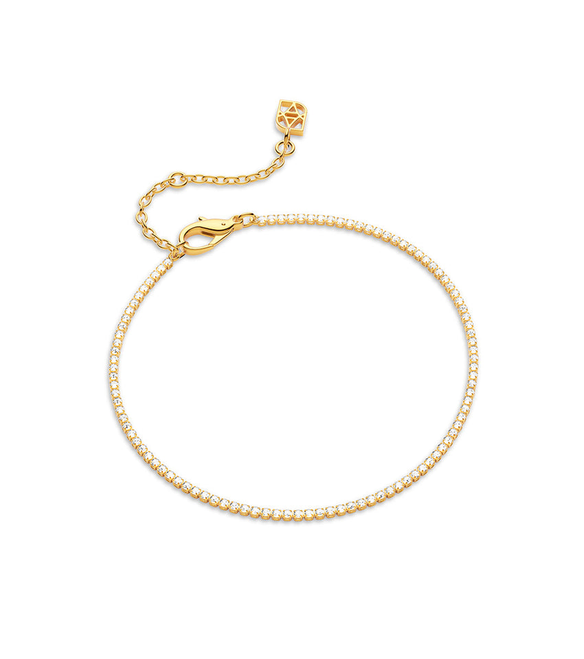Mini Tennis Chain Bracelet (Gold)