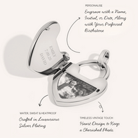 Photo Love Locket Necklace (Silver)