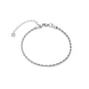 Small Rope Chain Bracelet (Silver)