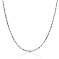 Small Rope Chain Necklace (Silver)